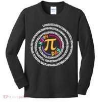 Happy Pi Day 3.14 Mathematic Math Teacher Gift Spiral Pi Day Kids Long Sleeve Shirt thumb 0