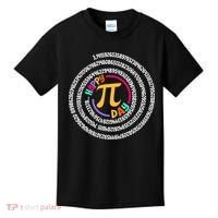 Happy Pi Day 3.14 Mathematic Math Teacher Gift Spiral Pi Day Kids T-Shirt thumb 0