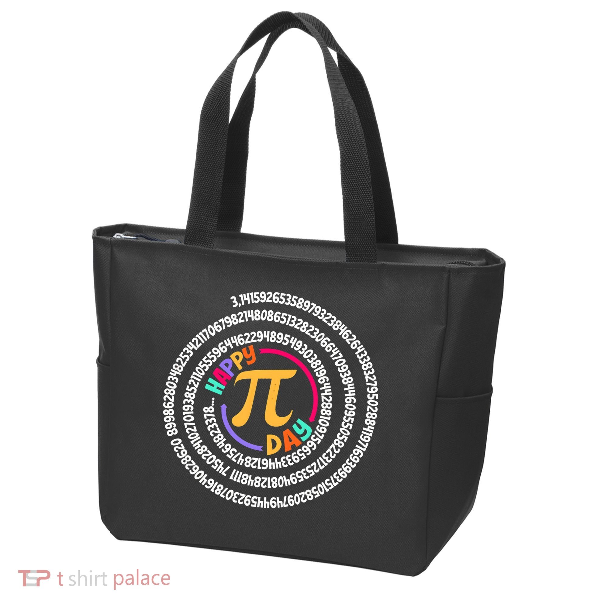 Happy Pi Day 3.14 Mathematic Math Teacher Gift Spiral Pi Day Tote Bag