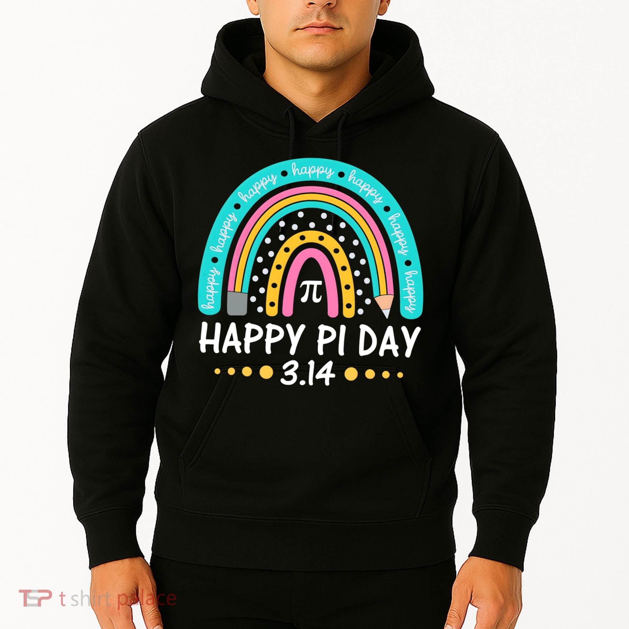 Happy Pi Day Mathematic Math Teacher Gift Rainbow Women Girl Hoodie