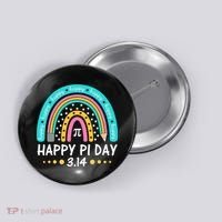 Happy Pi Day Mathematic Math Teacher Gift Rainbow Women Girl Button thumb 0