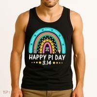 Happy Pi Day Mathematic Math Teacher Gift Rainbow Women Girl Tank Top thumb 3
