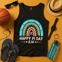 Happy Pi Day Mathematic Math Teacher Gift Rainbow Women Girl Tank Top thumb 4