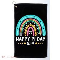 Happy Pi Day Mathematic Math Teacher Gift Rainbow Women Girl Golf Towel thumb 0
