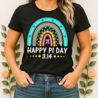 Happy Pi Day Mathematic Math Teacher Gift Rainbow Women Girl Women's T-Shirt thumb 2