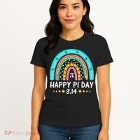 Happy Pi Day Mathematic Math Teacher Gift Rainbow Women Girl Women's T-Shirt thumb 4