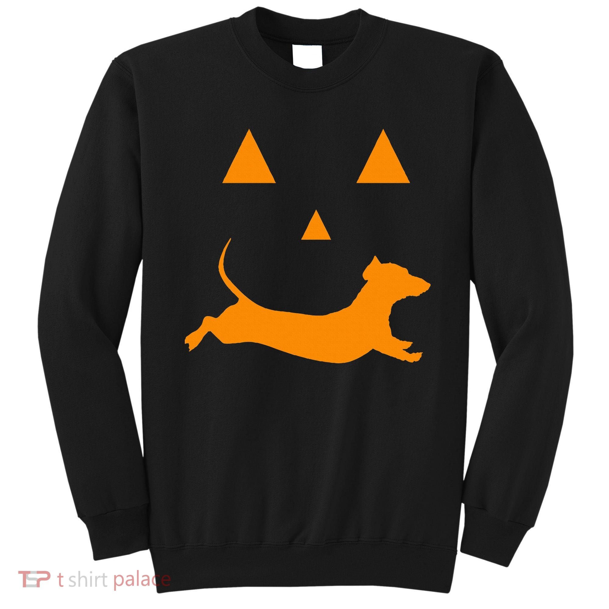 Halloween Pumpkin Dachshund Jackolantern Costume Sweatshirt