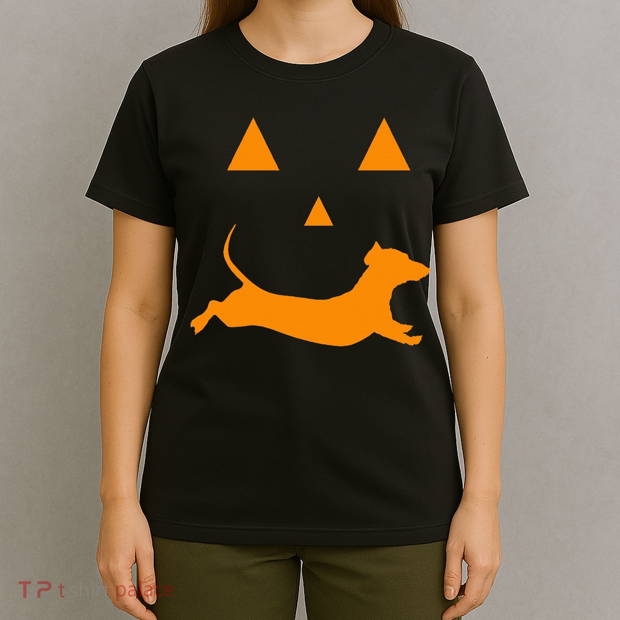Halloween Pumpkin Dachshund Jackolantern Costume T-Shirt