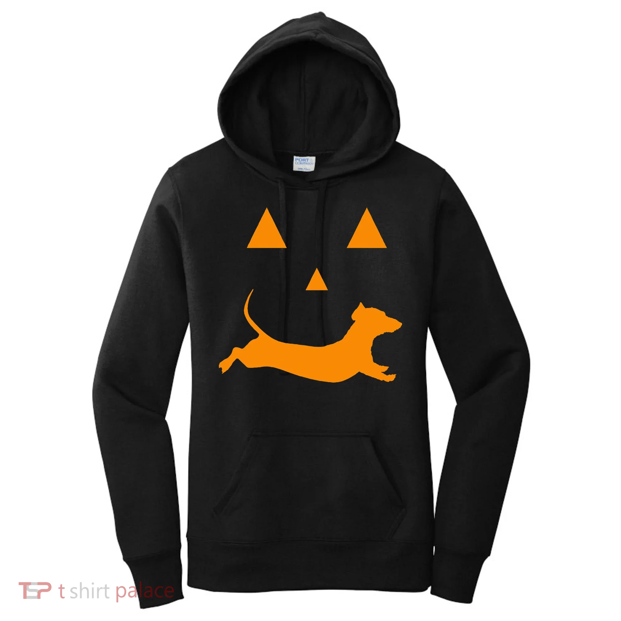 Halloween Pumpkin Dachshund Jackolantern Costume Women's Hoodie