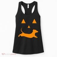 Halloween Pumpkin Dachshund Jackolantern Costume Women's Tank Top thumb 0