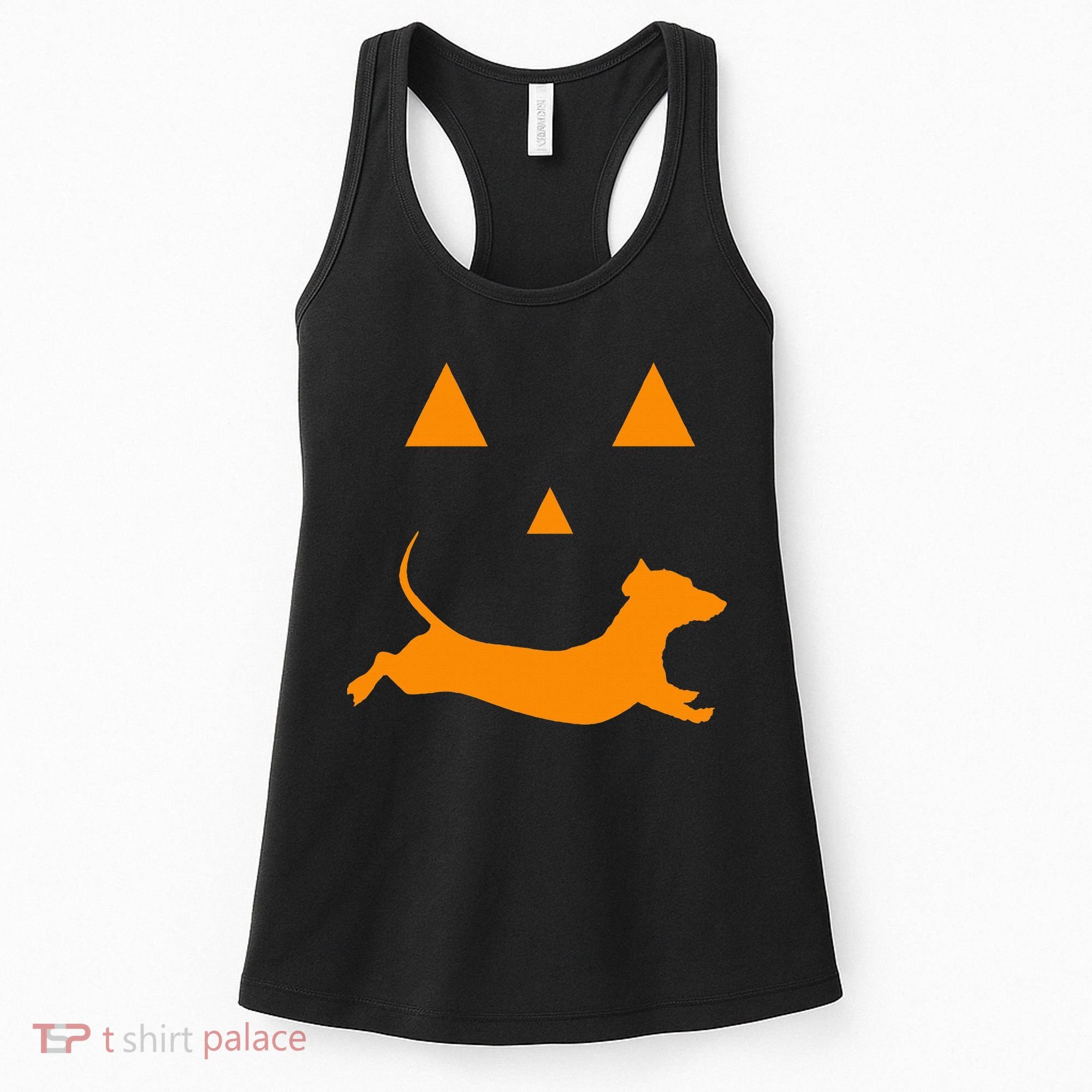 Halloween Pumpkin Dachshund Jackolantern Costume Women's Tank Top