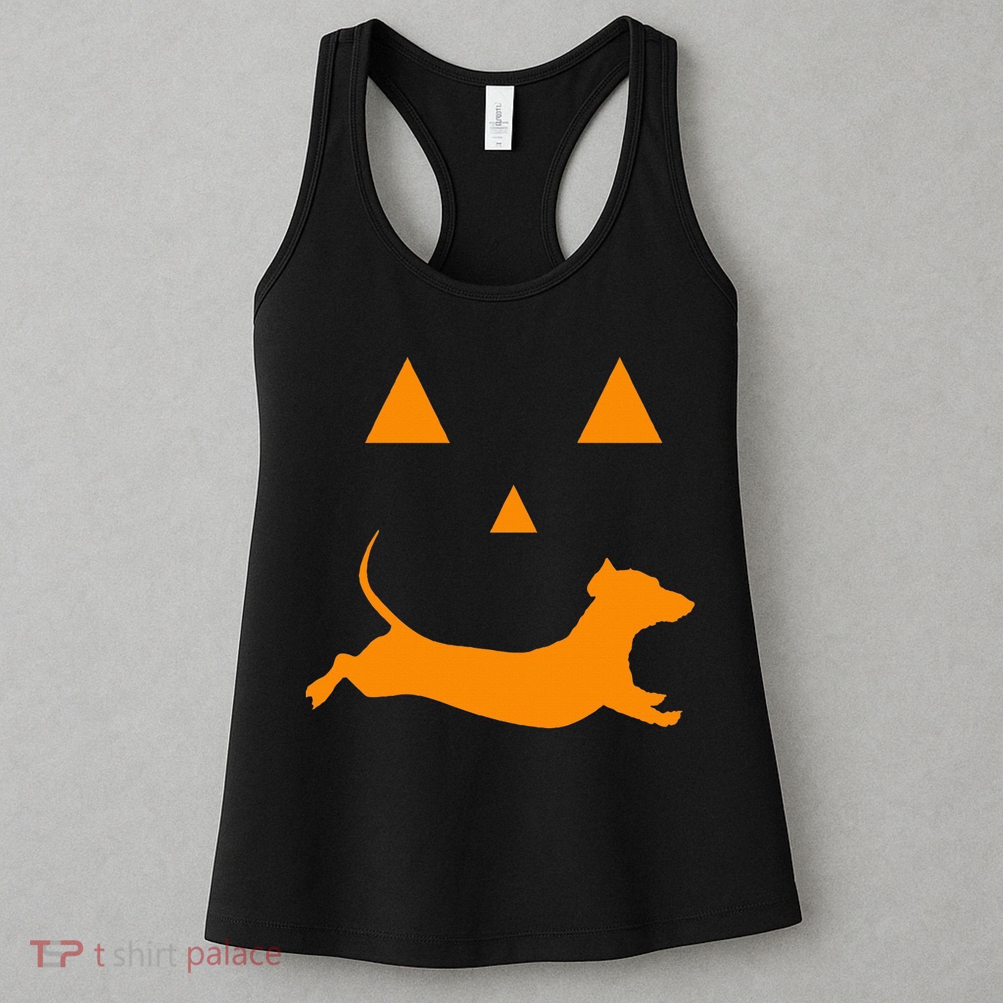 Halloween Pumpkin Dachshund Jackolantern Costume Women's Tank Top