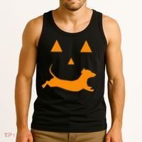 Halloween Pumpkin Dachshund Jackolantern Costume Tank Top thumb 3