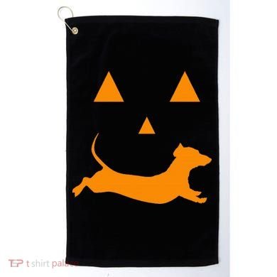 Halloween Pumpkin Dachshund Jackolantern Costume Golf Towel