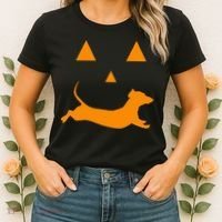 Halloween Pumpkin Dachshund Jackolantern Costume Women's T-Shirt thumb 2