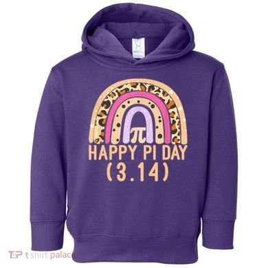 Happy Pi Day Rainbow March 14th Toddler Hoodie