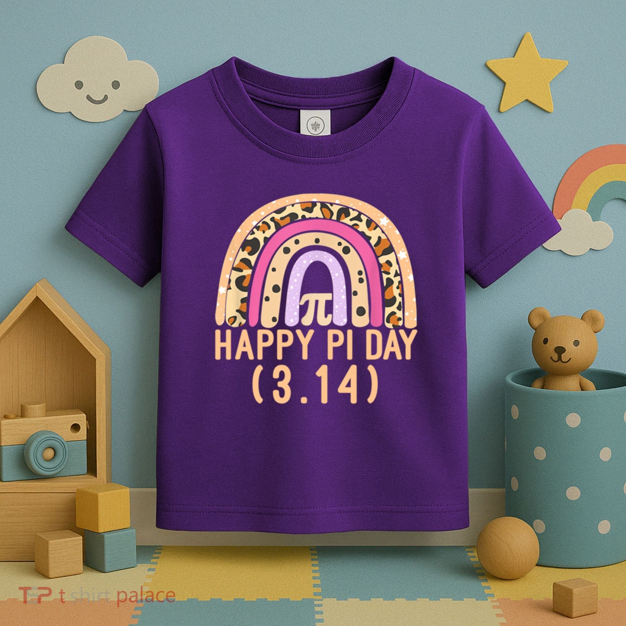 Happy Pi Day Rainbow March 14th Toddler T-Shirt