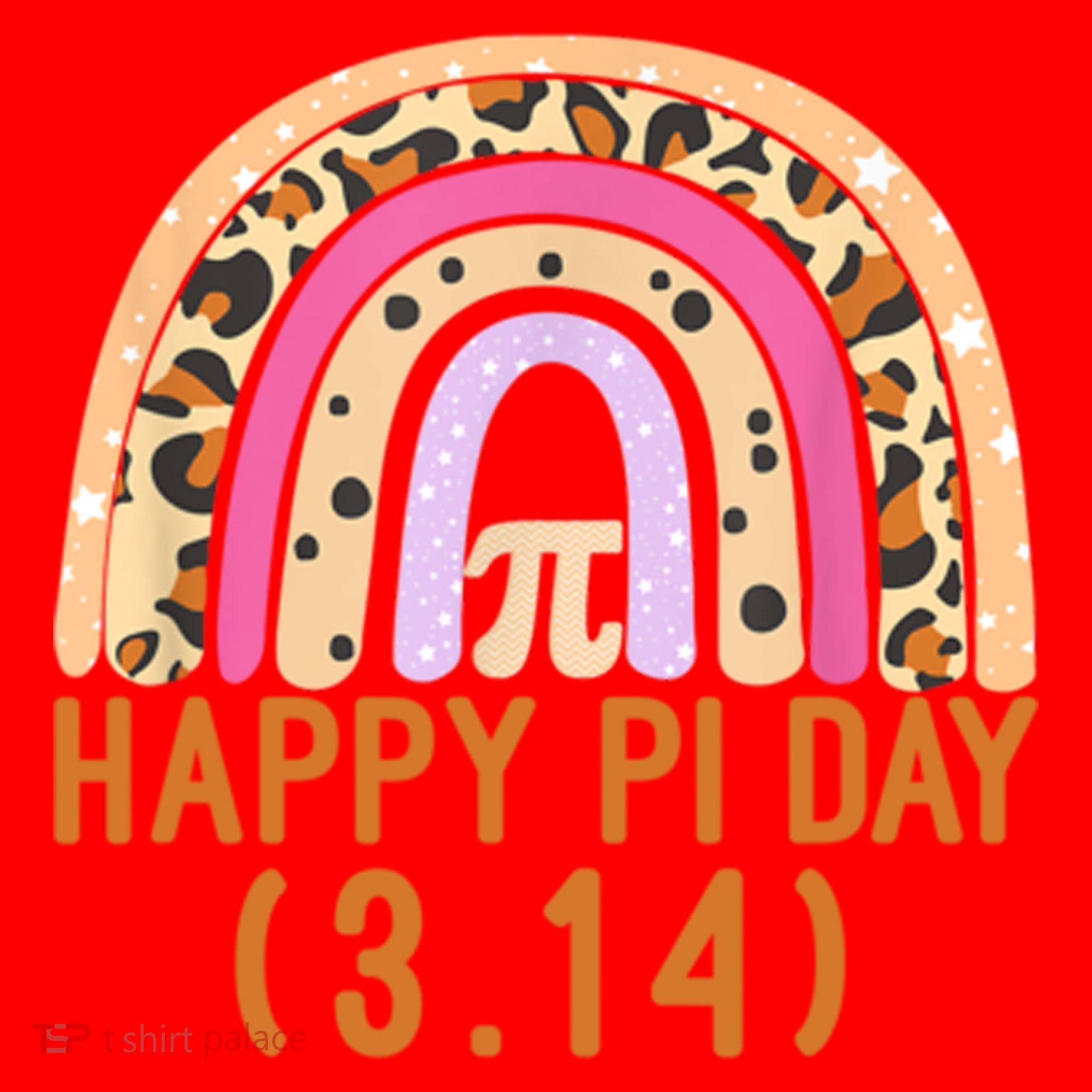 Happy Pi Day Rainbow March 14th Santa Hat