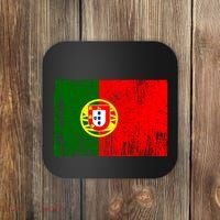 Happy Portugal Day Distressed Portugal Flag Coaster thumb 0