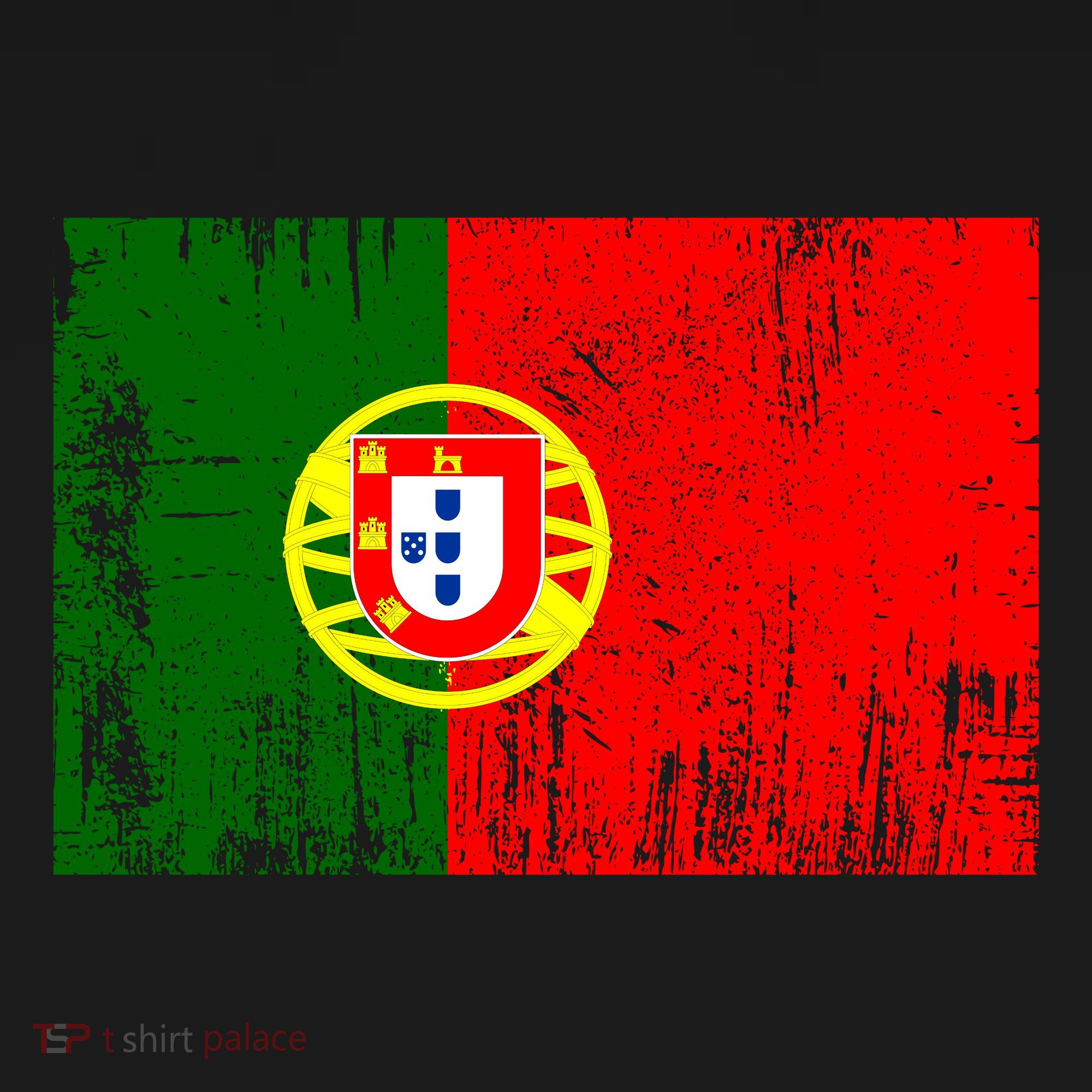 Happy Portugal Day Distressed Portugal Flag Coaster