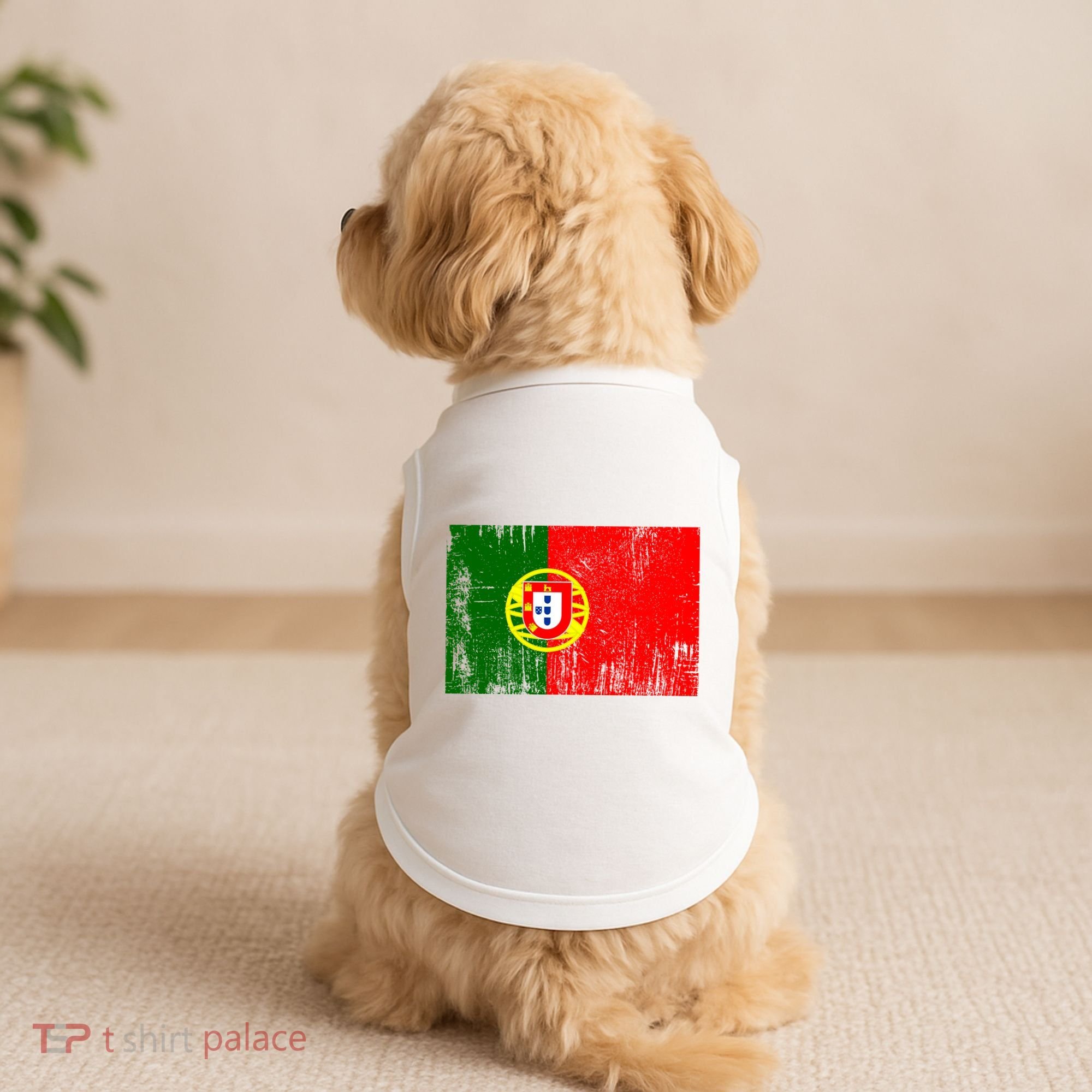 Happy Portugal Day Distressed Portugal Flag Doggie Tank
