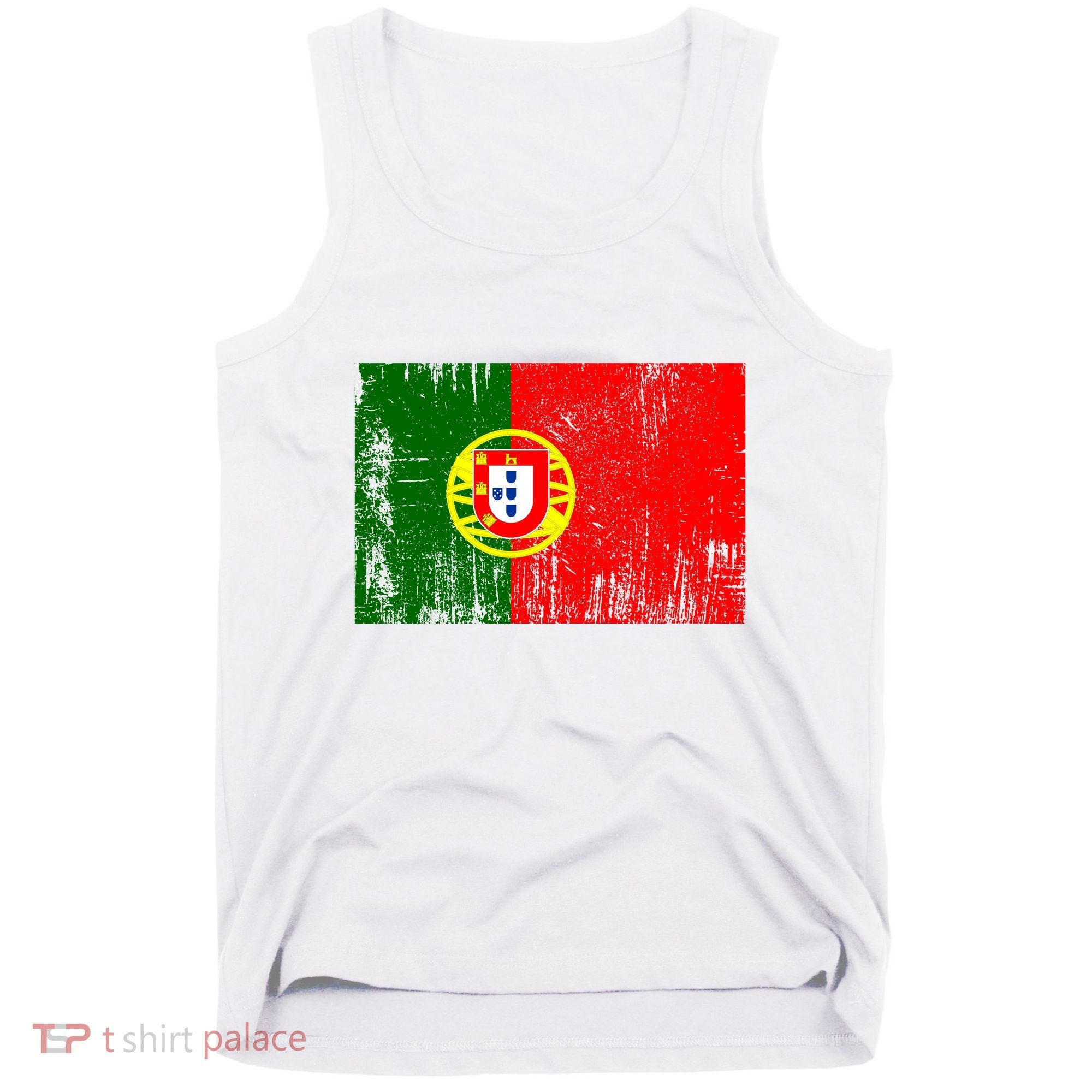 Happy Portugal Day Distressed Portugal Flag Tank Top