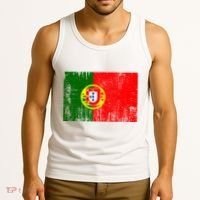 Happy Portugal Day Distressed Portugal Flag Tank Top thumb 3