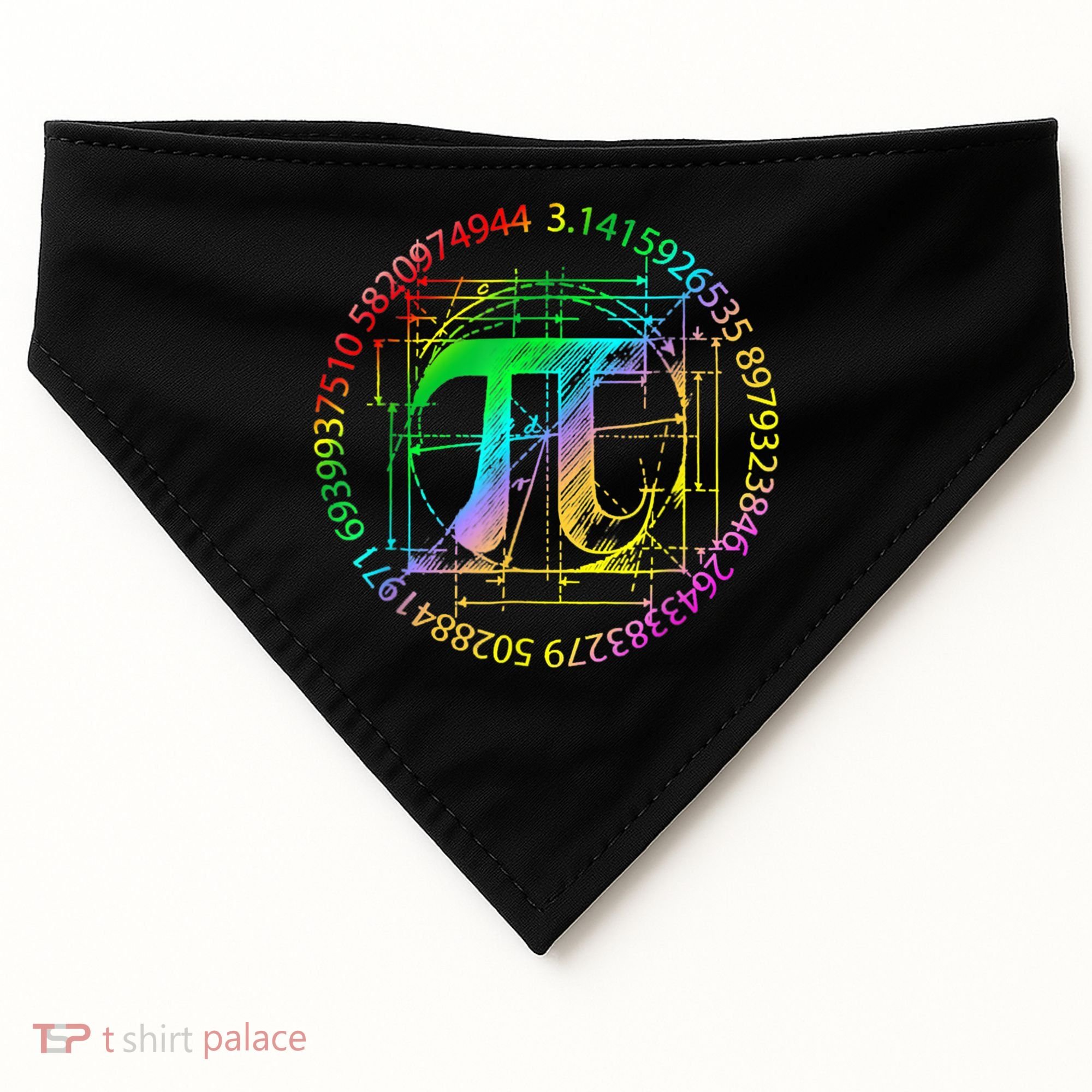Happy Pi Day Gift 3.14 Pi Mathematic Math Teacher Gift USA-Made Doggie Bandana