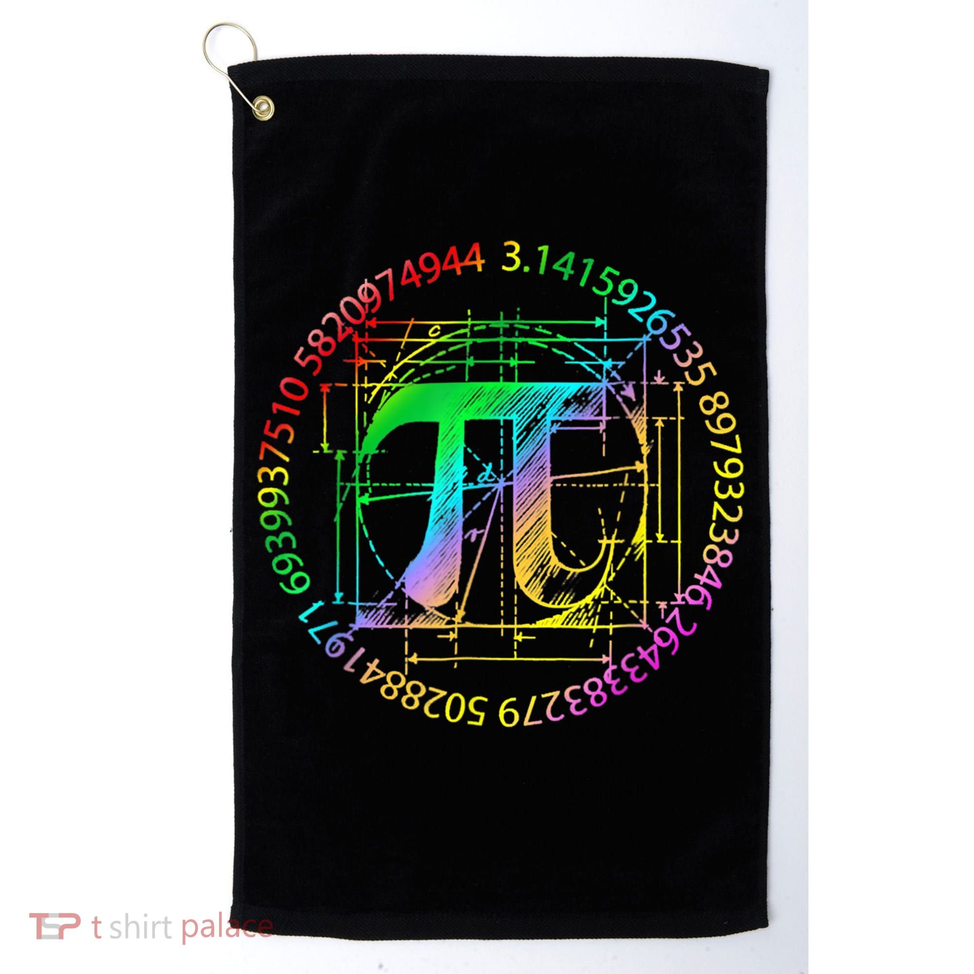 Happy Pi Day Gift 3.14 Pi Mathematic Math Teacher Gift Golf Towel