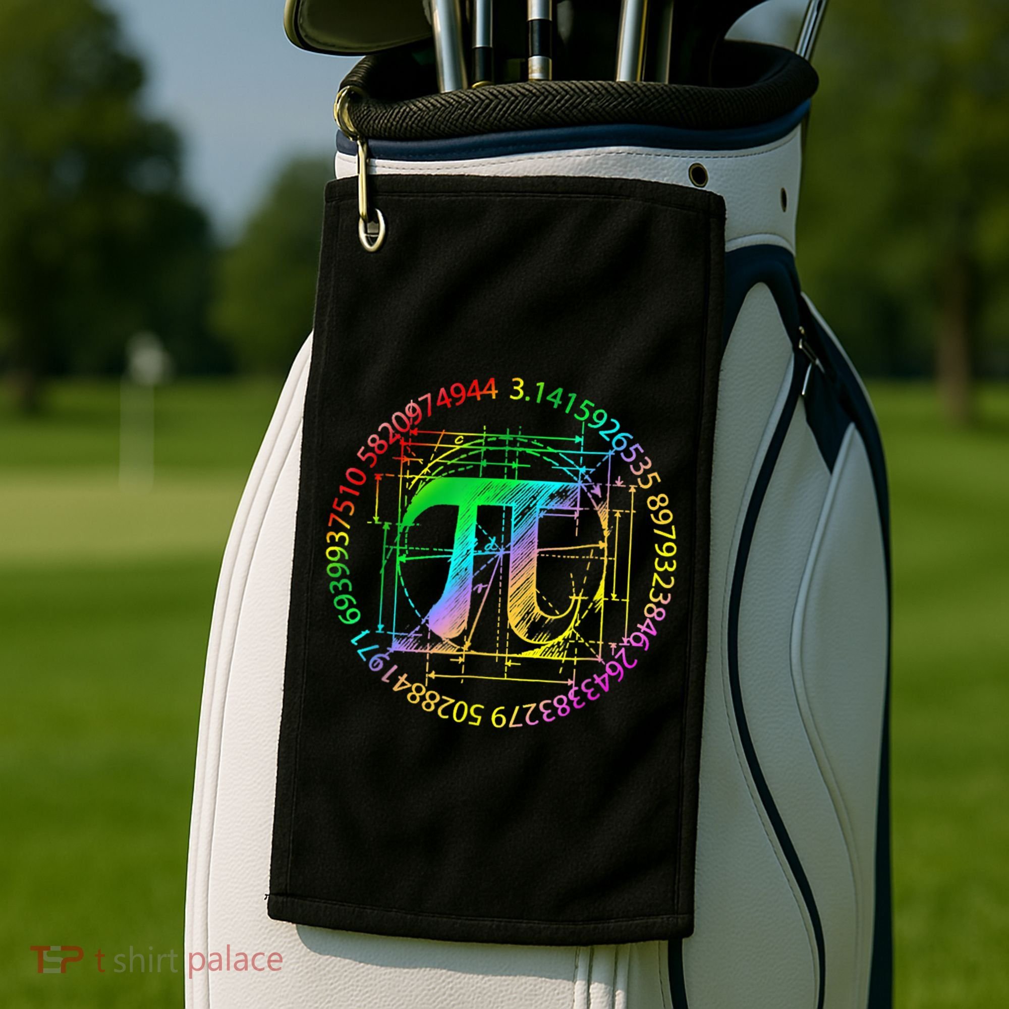 Happy Pi Day Gift 3.14 Pi Mathematic Math Teacher Gift Golf Towel
