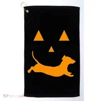 Halloween Pumpkin Dachshund Jackolantern Golf Towel thumb 0
