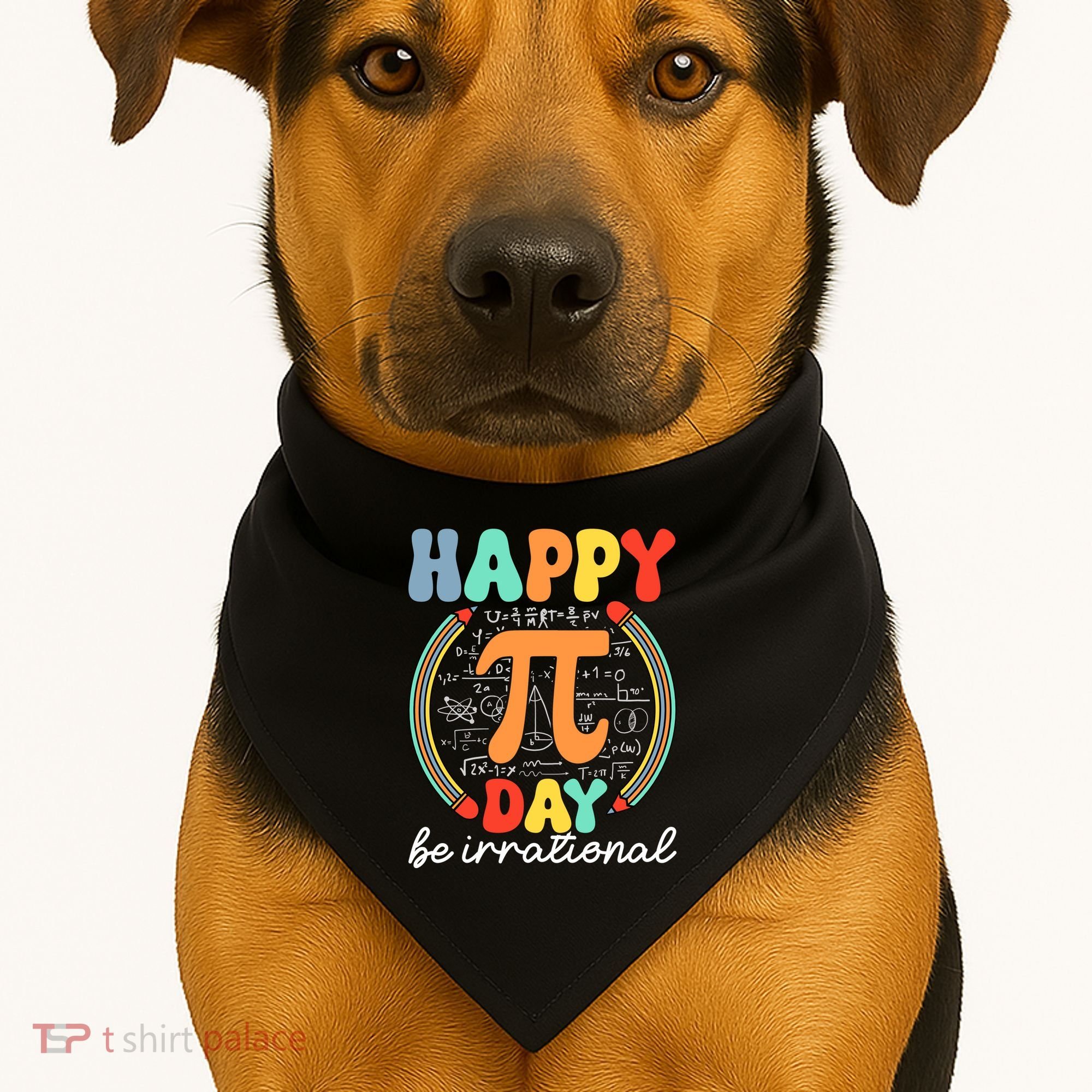 Happy Pi Day Be Irrational USA-Made Doggie Bandana