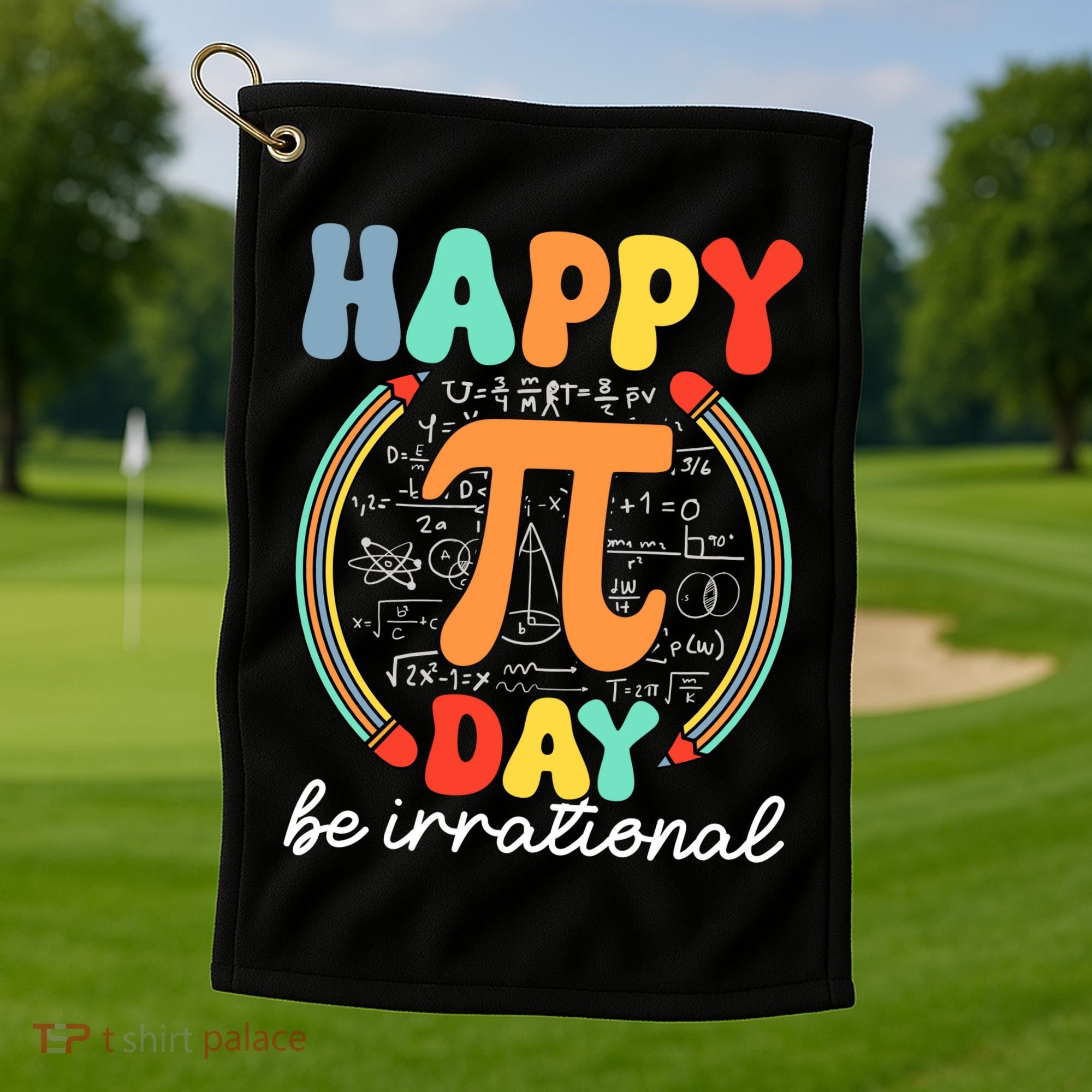 Happy Pi Day Be Irrational Golf Towel