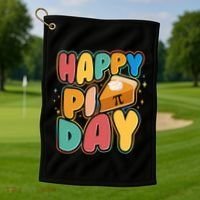 Happy Pi Day 3 14 Pie Slice March 14 Golf Towel thumb 1
