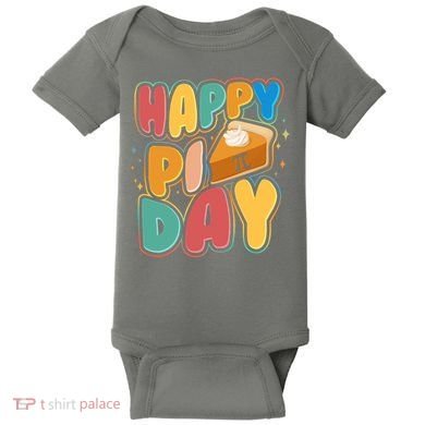 Happy Pi Day 3 14 Pie Slice March 14 Baby Bodysuit