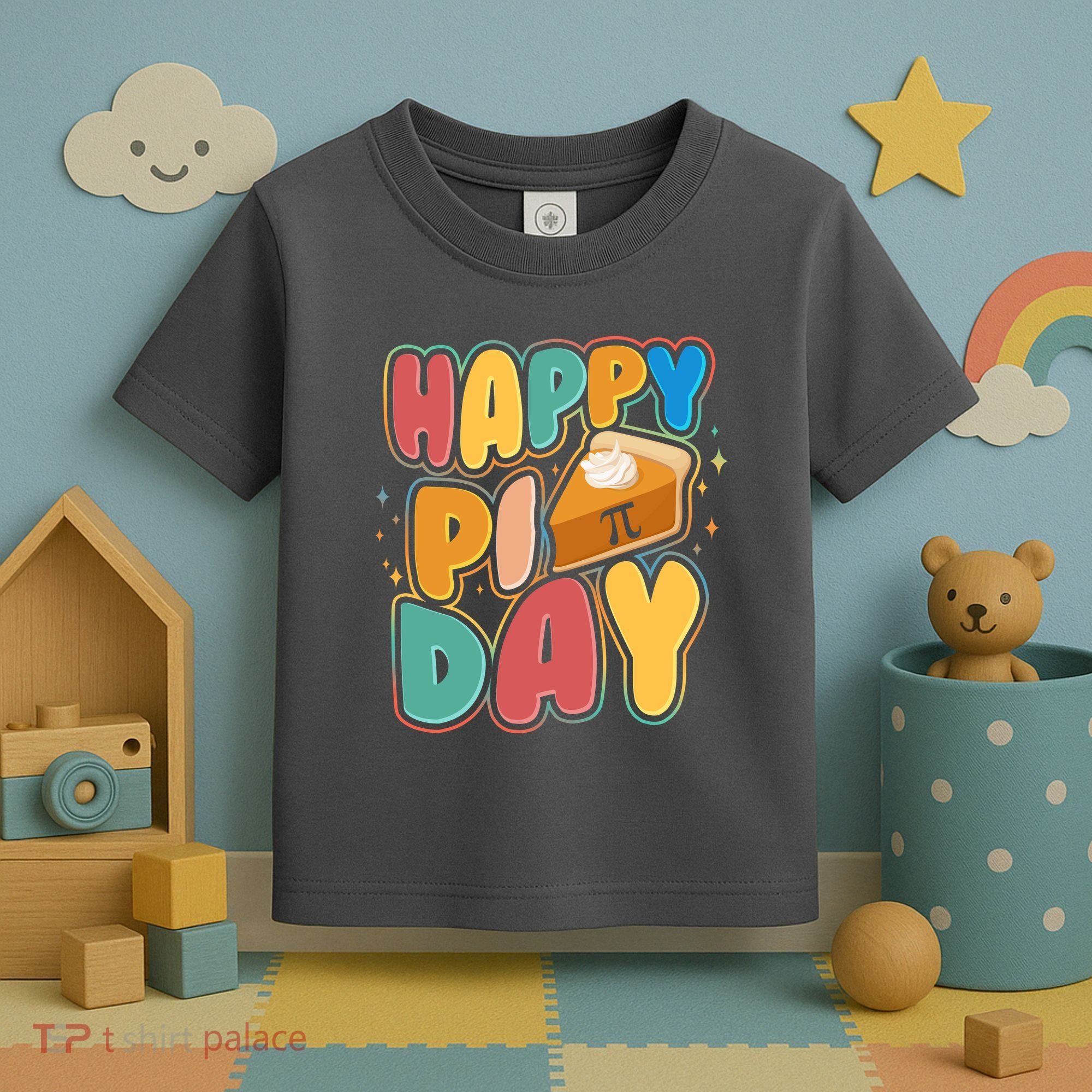 Happy Pi Day 3 14 Pie Slice March 14 Toddler T-Shirt