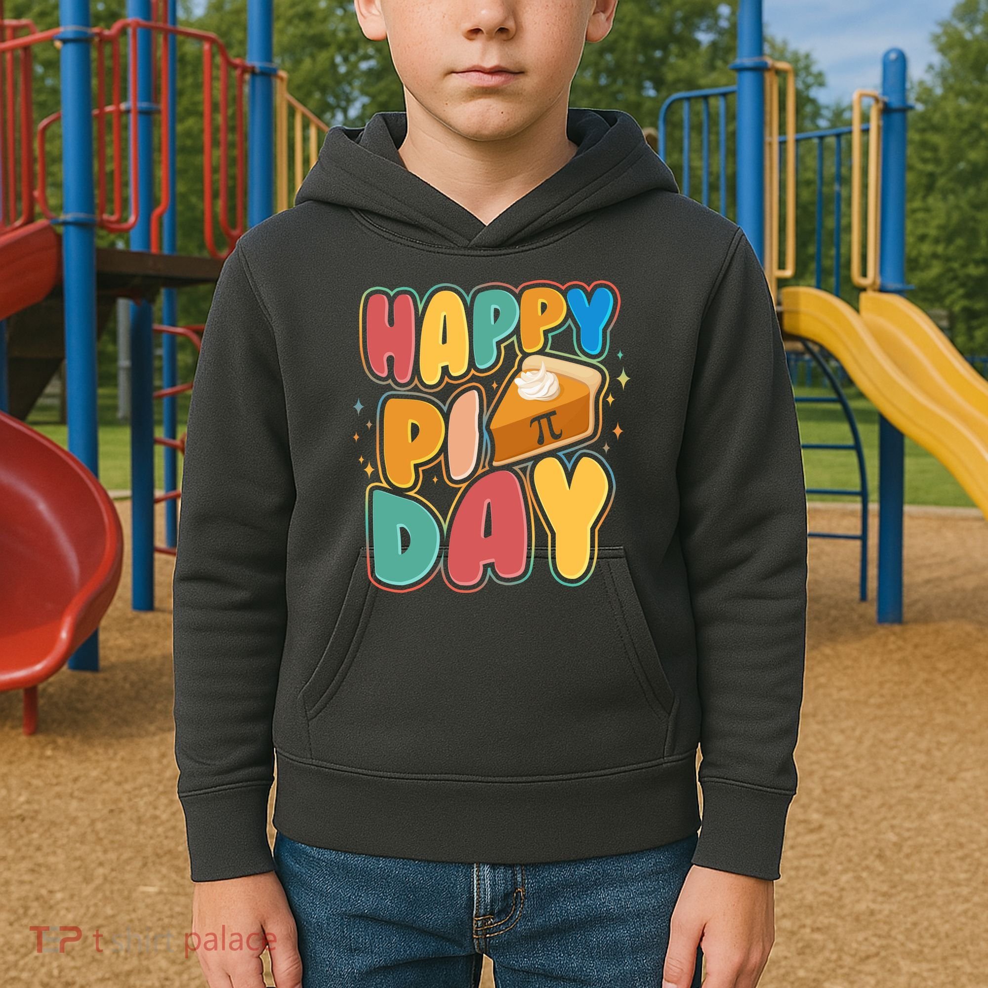 Happy Pi Day 3 14 Pie Slice March 14 Kids Hoodie