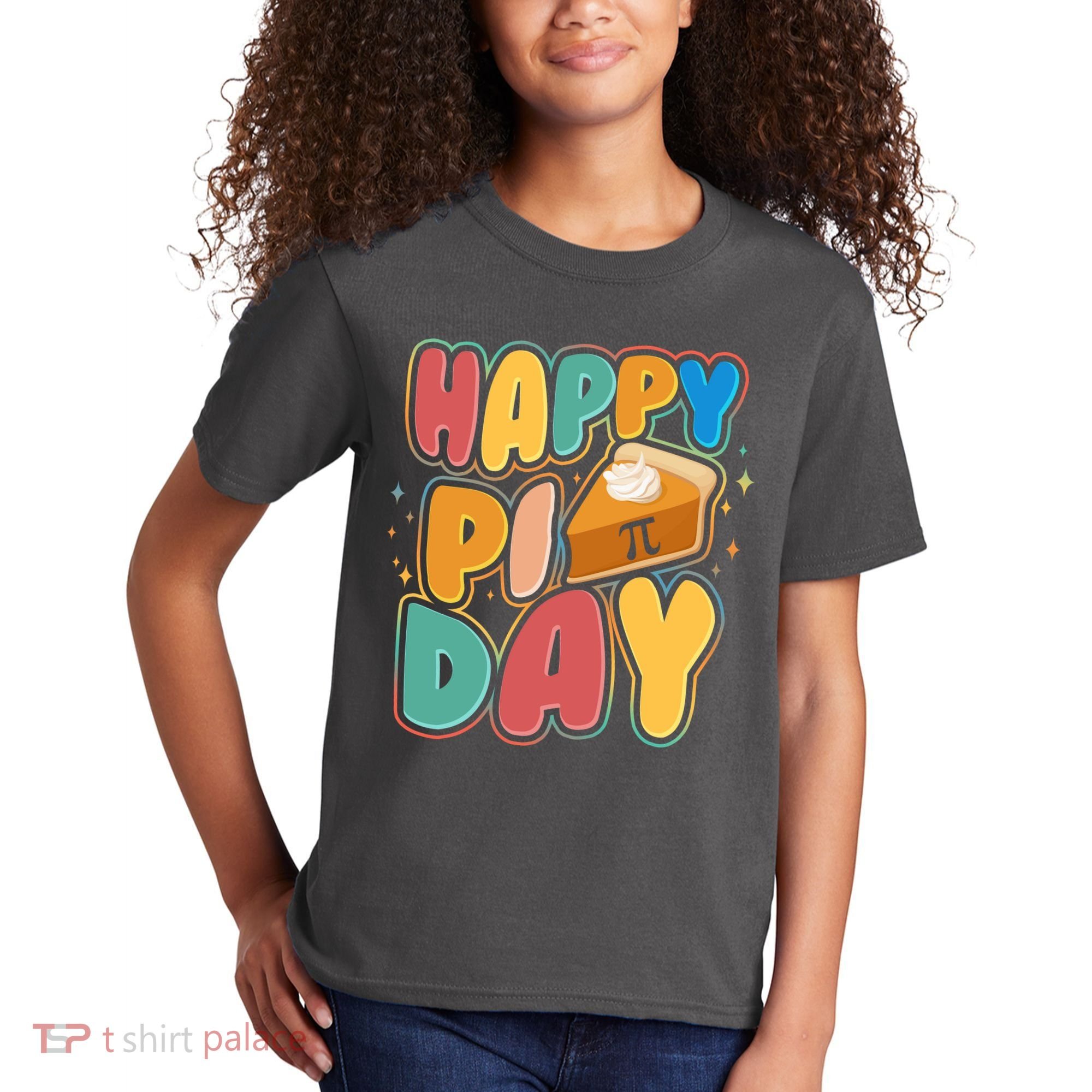 Happy Pi Day 3 14 Pie Slice March 14 Kids T-Shirt