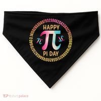 Happy Pi Day Mathematischer Mathematiklehrer Pi 3.14 USA-Made Doggie Bandana thumb 0