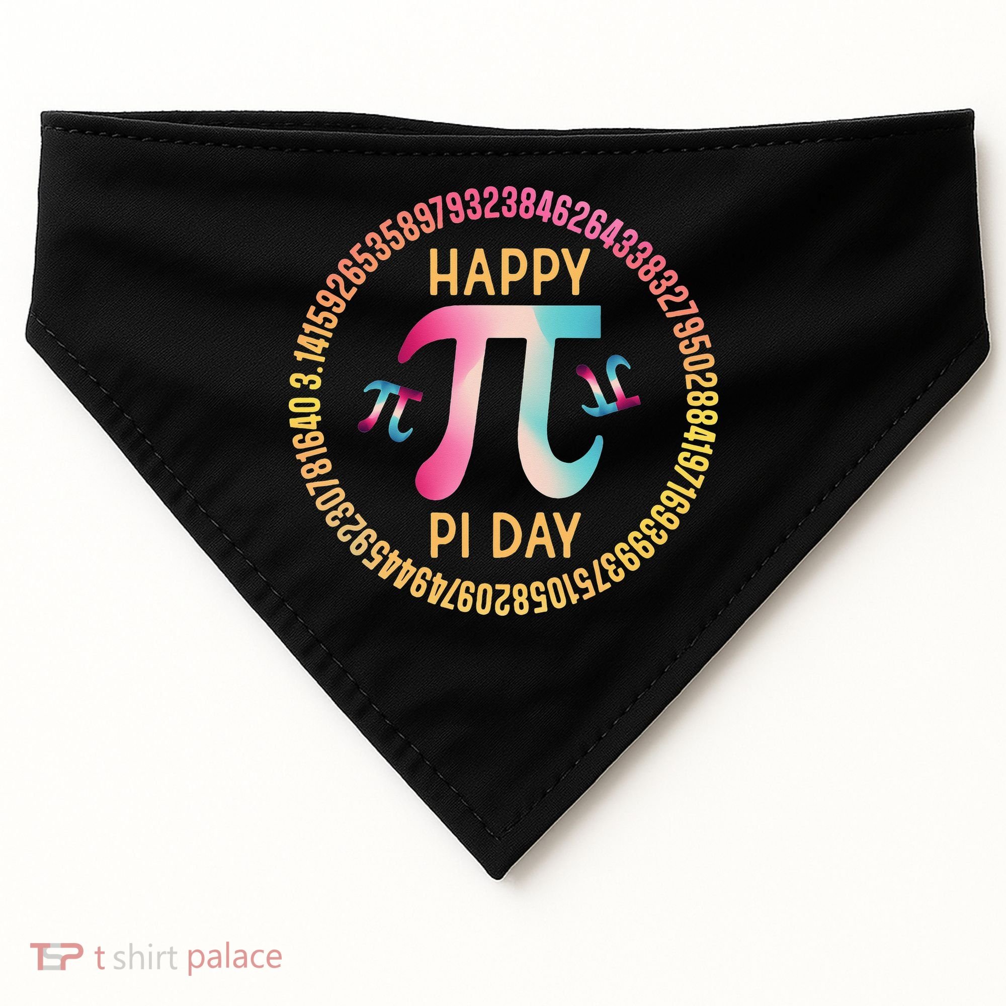 Happy Pi Day Mathematischer Mathematiklehrer Pi 3.14 USA-Made Doggie Bandana