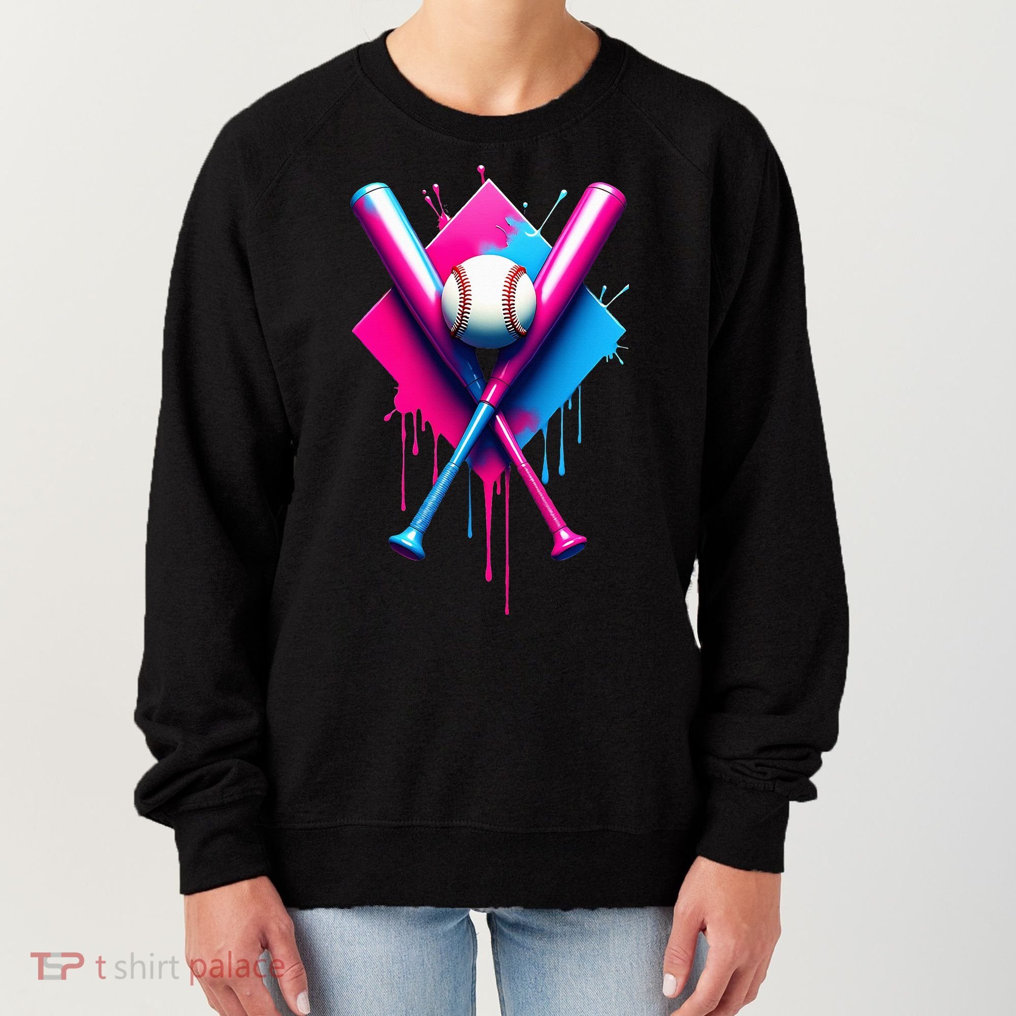 Home Plate Drip Ice Cream Softball Baseball Women's Sweatshirt