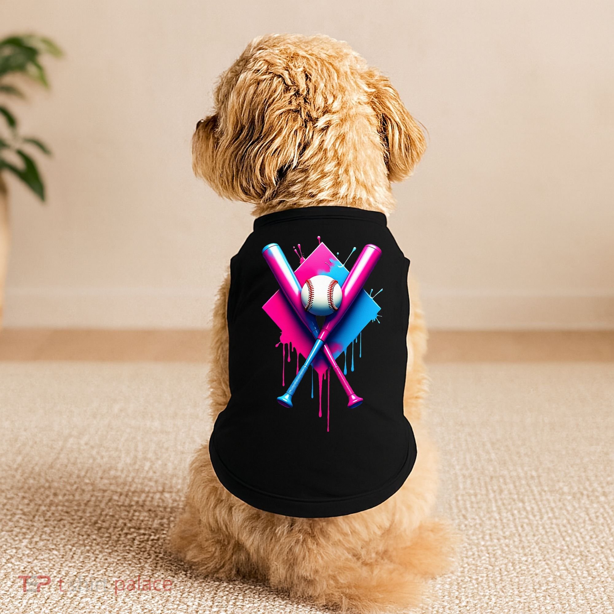 Home Plate Drip Ice Cream Softball Baseball Doggie Tank