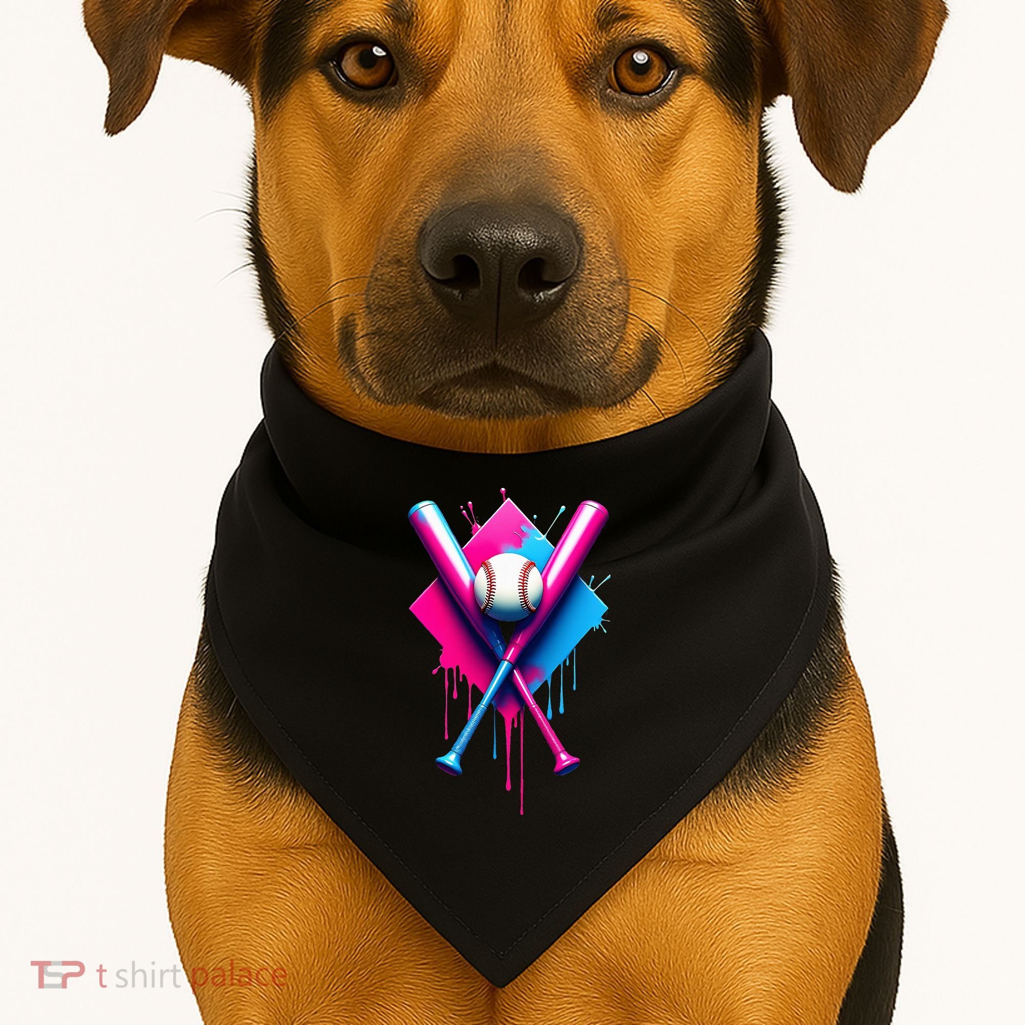 Home Plate Drip Ice Cream Softball Baseball USA-Made Doggie Bandana