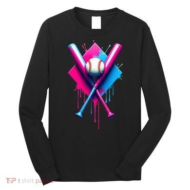 Home Plate Drip Ice Cream Softball Baseball Long Sleeve Shirt