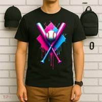Home Plate Drip Ice Cream Softball Baseball T-Shirt thumb 6