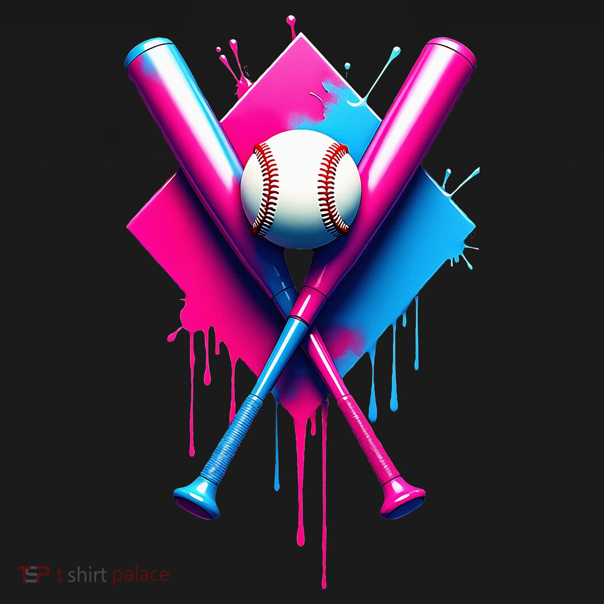 Home Plate Drip Ice Cream Softball Baseball T-Shirt