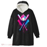 Home Plate Drip Ice Cream Softball Baseball Hooded Wearable Blanket thumb 0