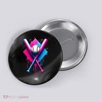 Home Plate Drip Ice Cream Softball Baseball Button thumb 0