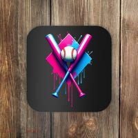 Home Plate Drip Ice Cream Softball Baseball Coaster thumb 0