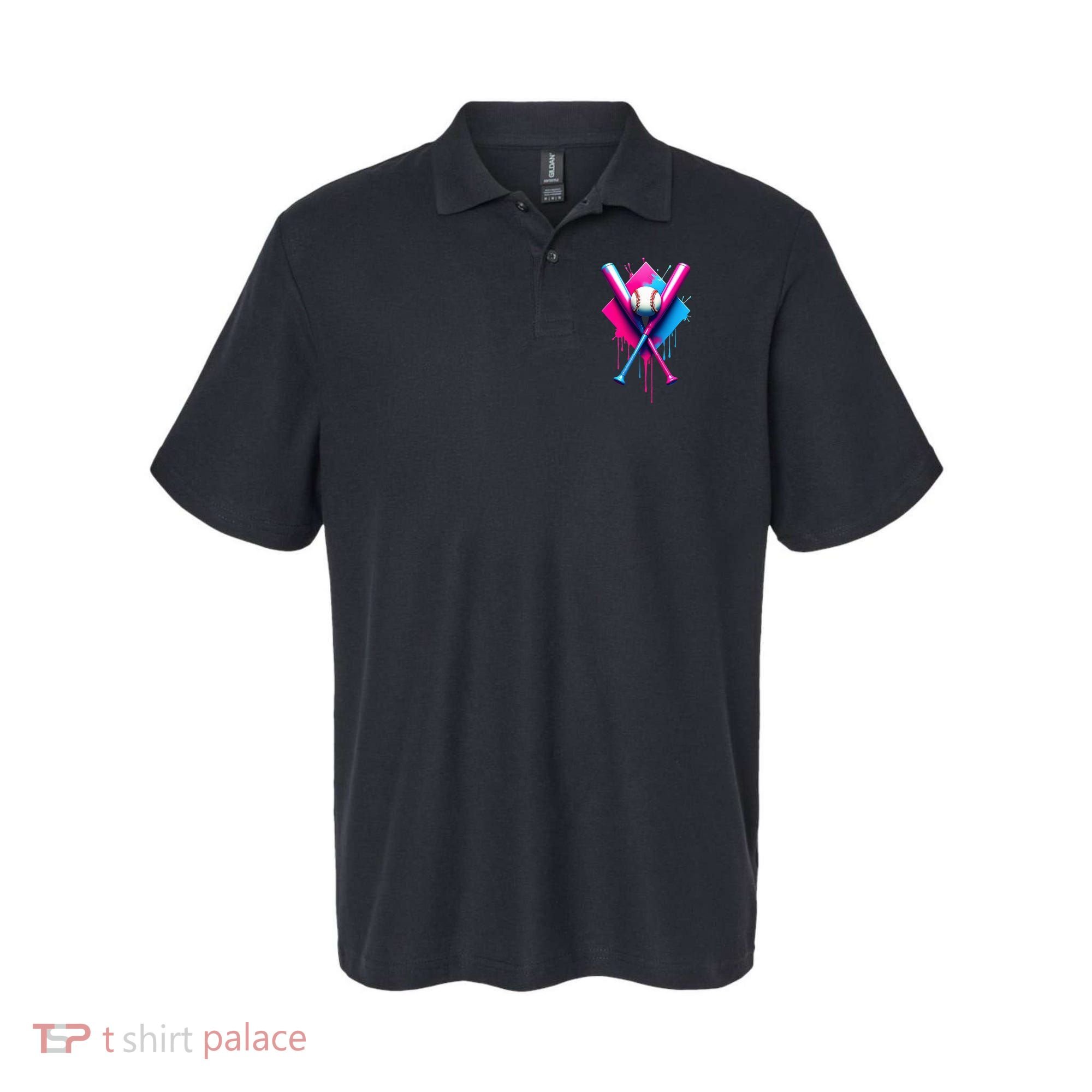 Home Plate Drip Ice Cream Softball Baseball Polo